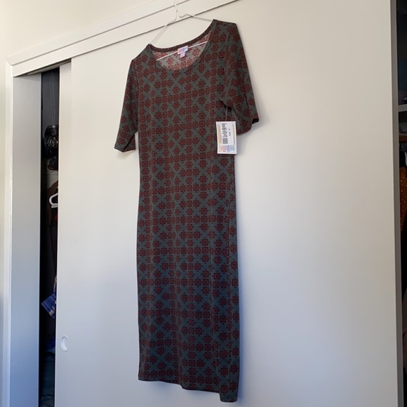 LulaRoe Julia Dress Small (S) NWT Southwestern Aztec Pattern 1/2 sleeve - Picture 5 of 11